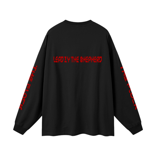 TF-THE FLOCK-LEAD BY THE SHEPHERD Oversized Unisex Long Sleeve T-Shirt