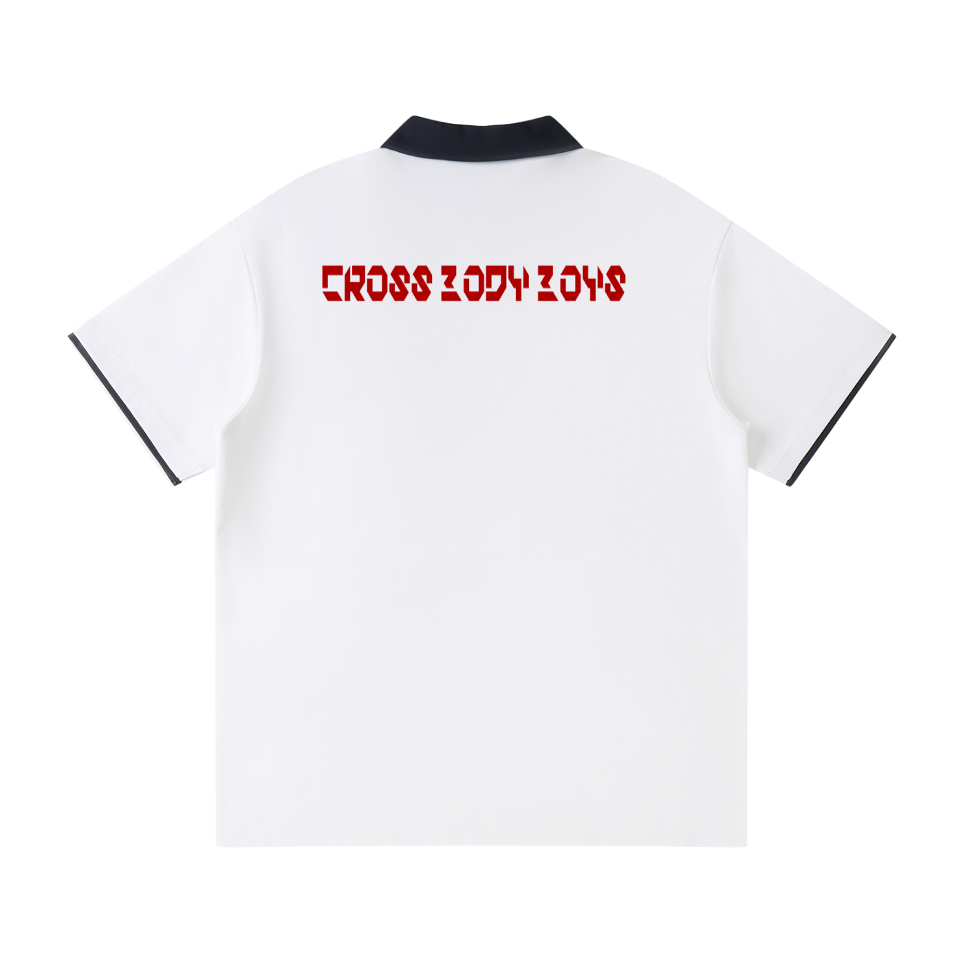 CROSS BODY BOYS-CBB-Contrast Collar Raglan Polo Shirt