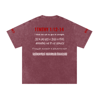 Snow Washed Oversized Cotton T-Shirt