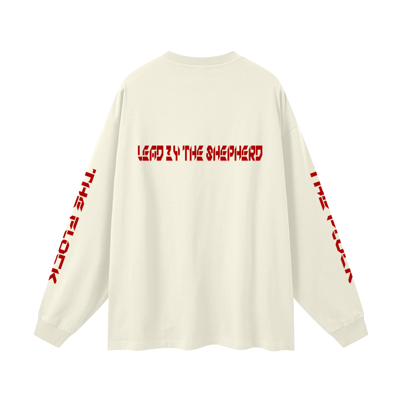 TF-THE FLOCK-LEAD BY THE SHEPHERD Oversized Unisex Long Sleeve T-Shirt