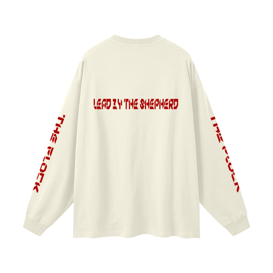 TF-THE FLOCK-LEAD BY THE SHEPHERD Oversized Unisex Long Sleeve T-Shirt