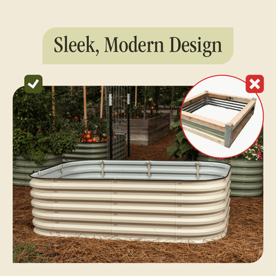 Gro-Rite "No Tools Needed" Premium Metal Raised Garden Bed Kit
