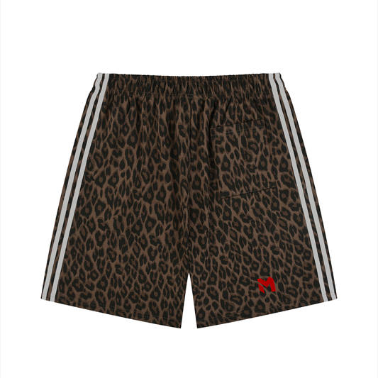 MAD-M Unisex Heavyweight Leopard Drawstring Shorts