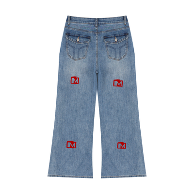 Women’s Vintage Wash Wide Leg Jeans