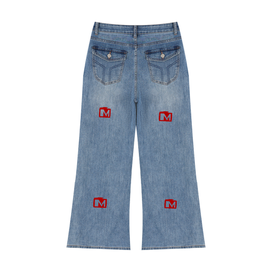 Women’s Vintage Wash Wide Leg Jeans