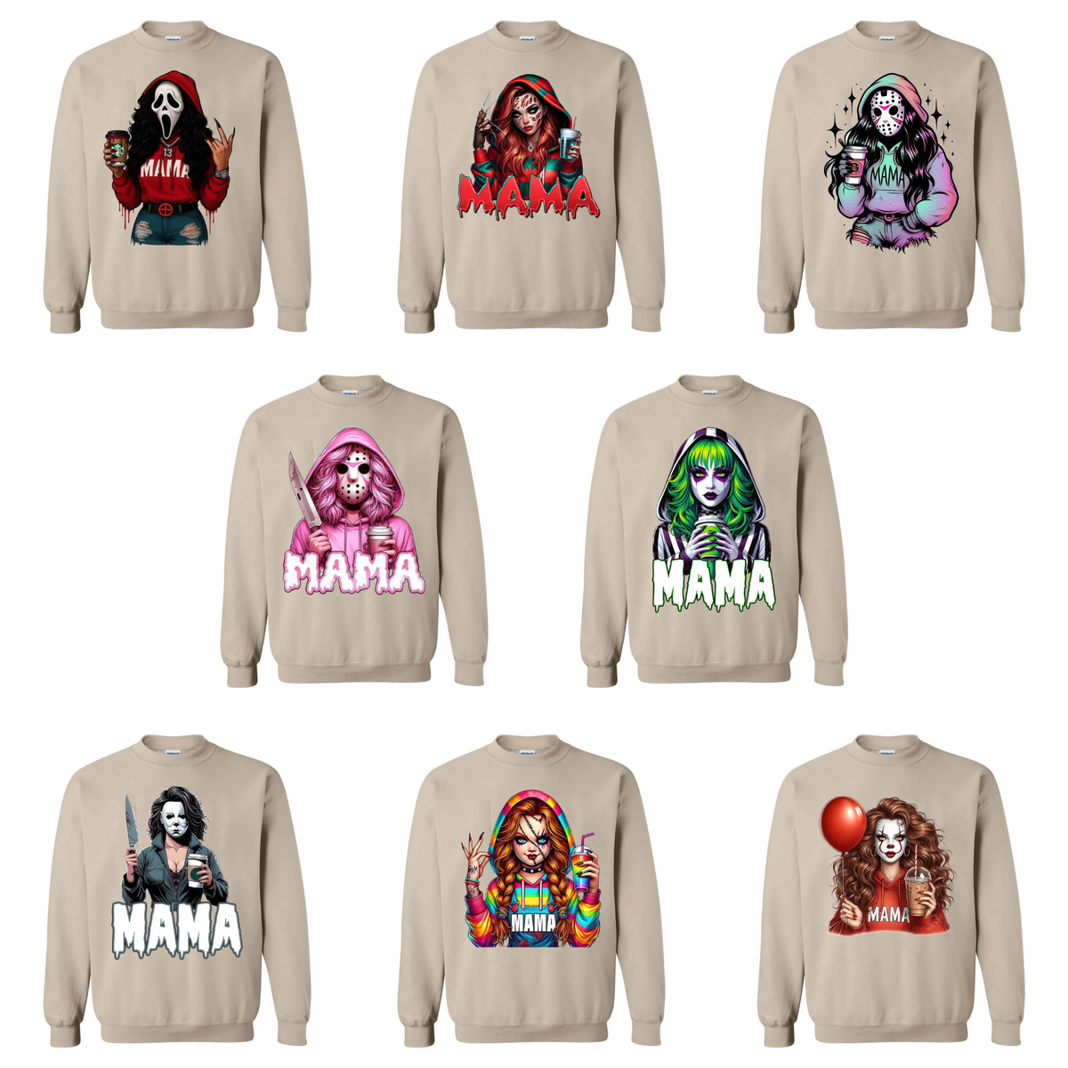 "Spooky Mama" Halloween Sweatshirt - Cool Mama Crewneck & Gift for Mom