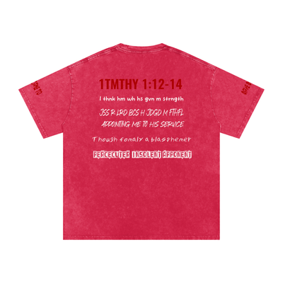 Snow Washed Oversized Cotton T-Shirt