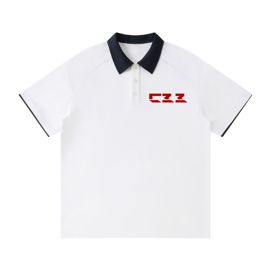 CROSS BODY BOYS-CBB-Contrast Collar Raglan Polo Shirt