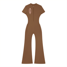 DAUGHTER OF THE KING-Women’s Tight Flared Leg Quarter-Zip Jumpsuit