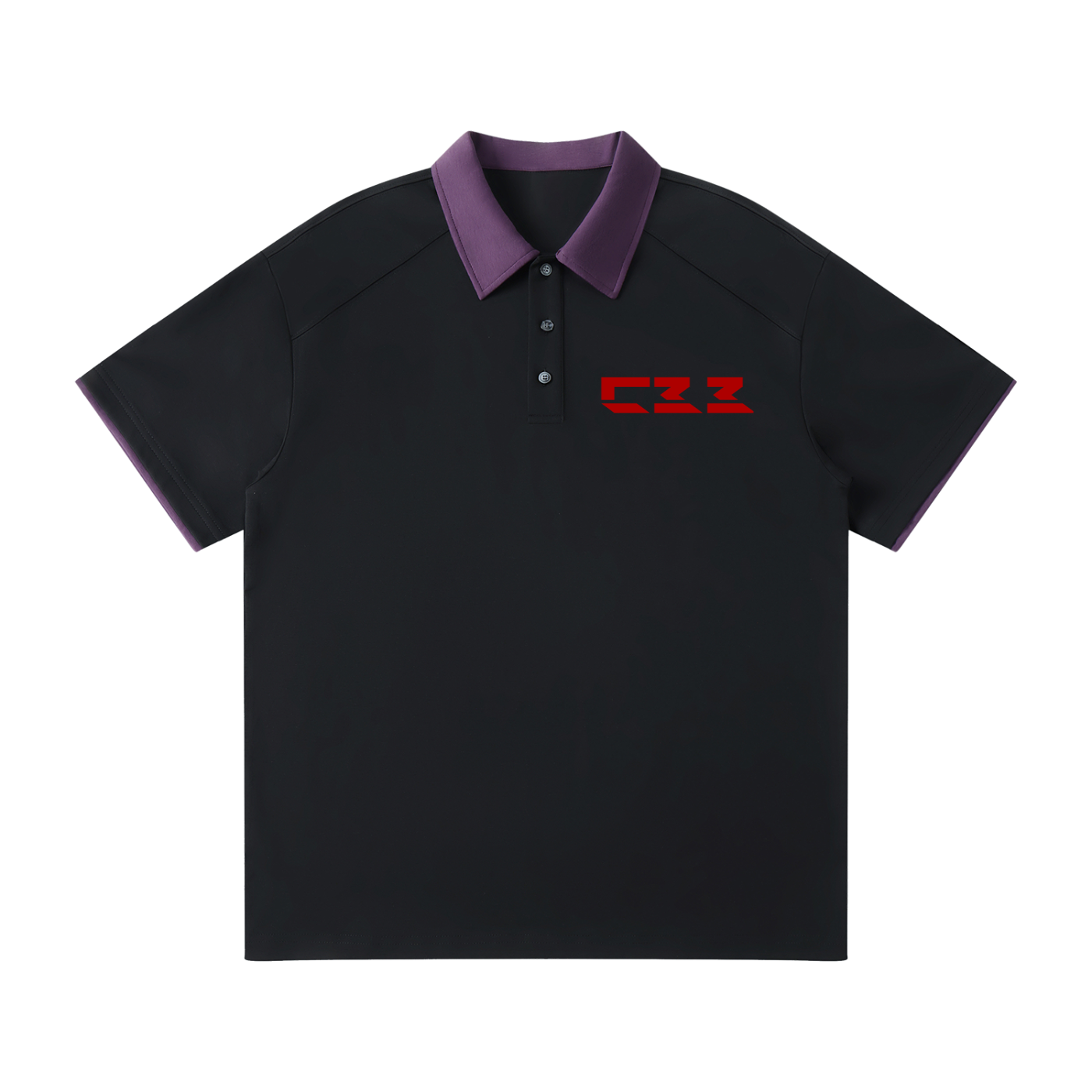 CROSS BODY BOYS-CBB-Contrast Collar Raglan Polo Shirt