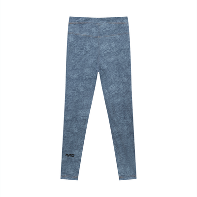 MAD-Women's Faux Denim Zip-Fly Leggings