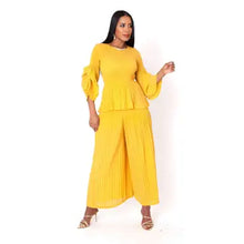 Ruched Sleeve Pleated Pantset