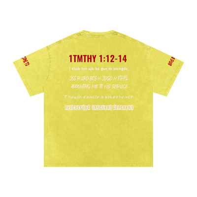 Snow Washed Oversized Cotton T-Shirt