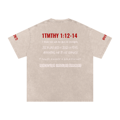 Snow Washed Oversized Cotton T-Shirt