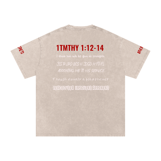 Snow Washed Oversized Cotton T-Shirt