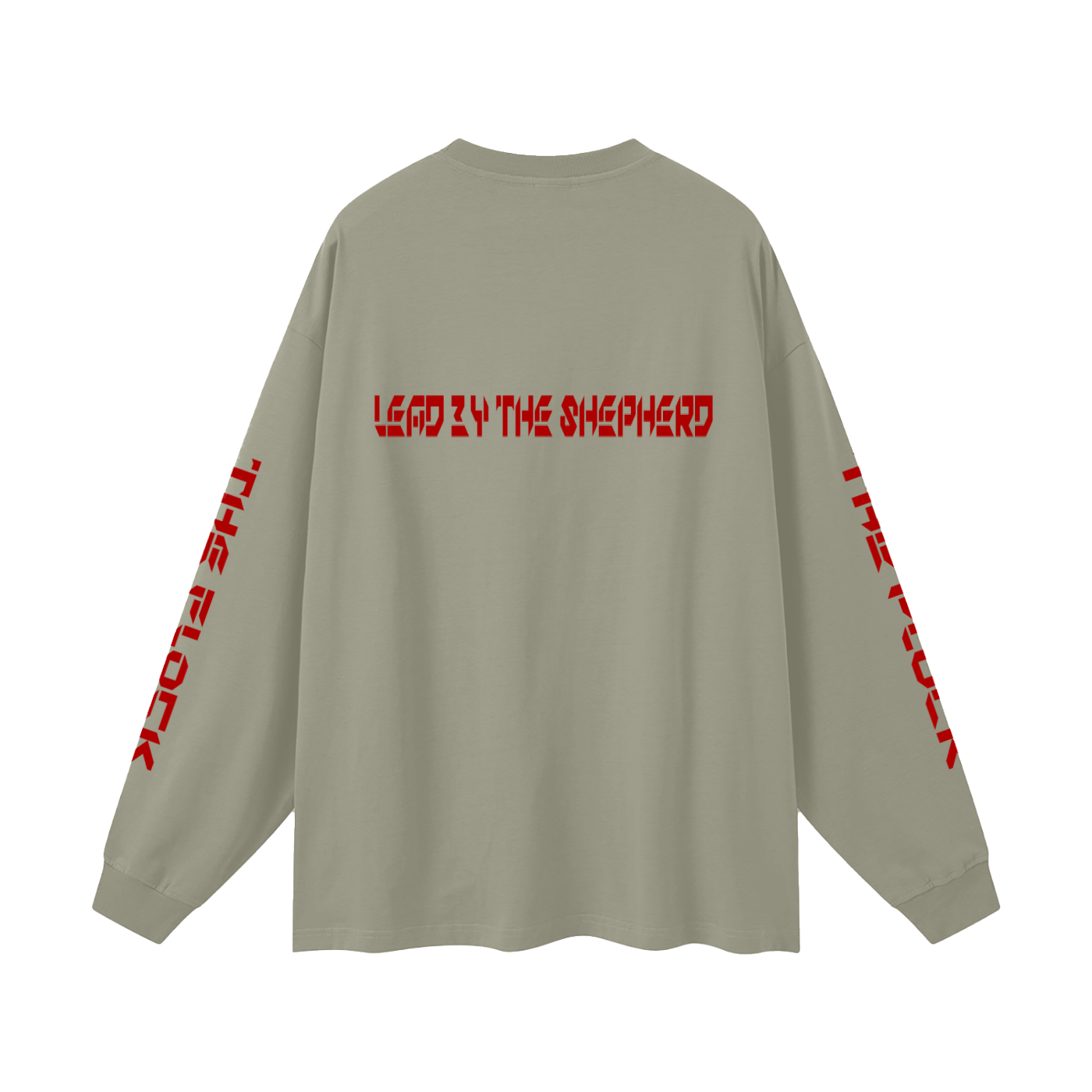 TF-THE FLOCK-LEAD BY THE SHEPHERD Oversized Unisex Long Sleeve T-Shirt