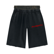 ALLMIGHTY-AM-Unisex Vintage Wash Distressed Wide Leg Shorts