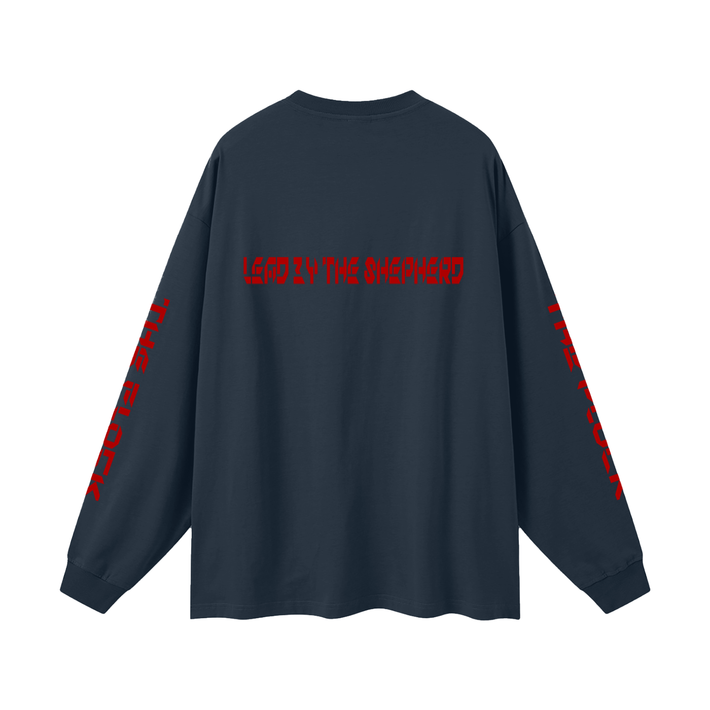 TF-THE FLOCK-LEAD BY THE SHEPHERD Oversized Unisex Long Sleeve T-Shirt