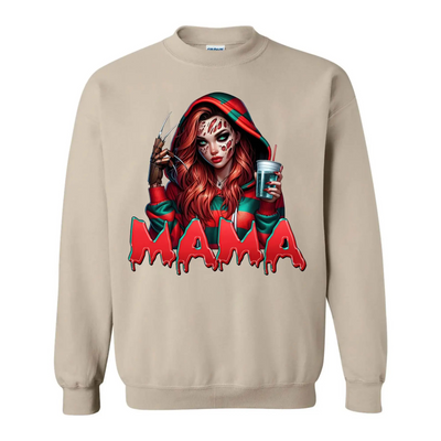 "Spooky Mama" Halloween Sweatshirt - Cool Mama Crewneck & Gift for Mom