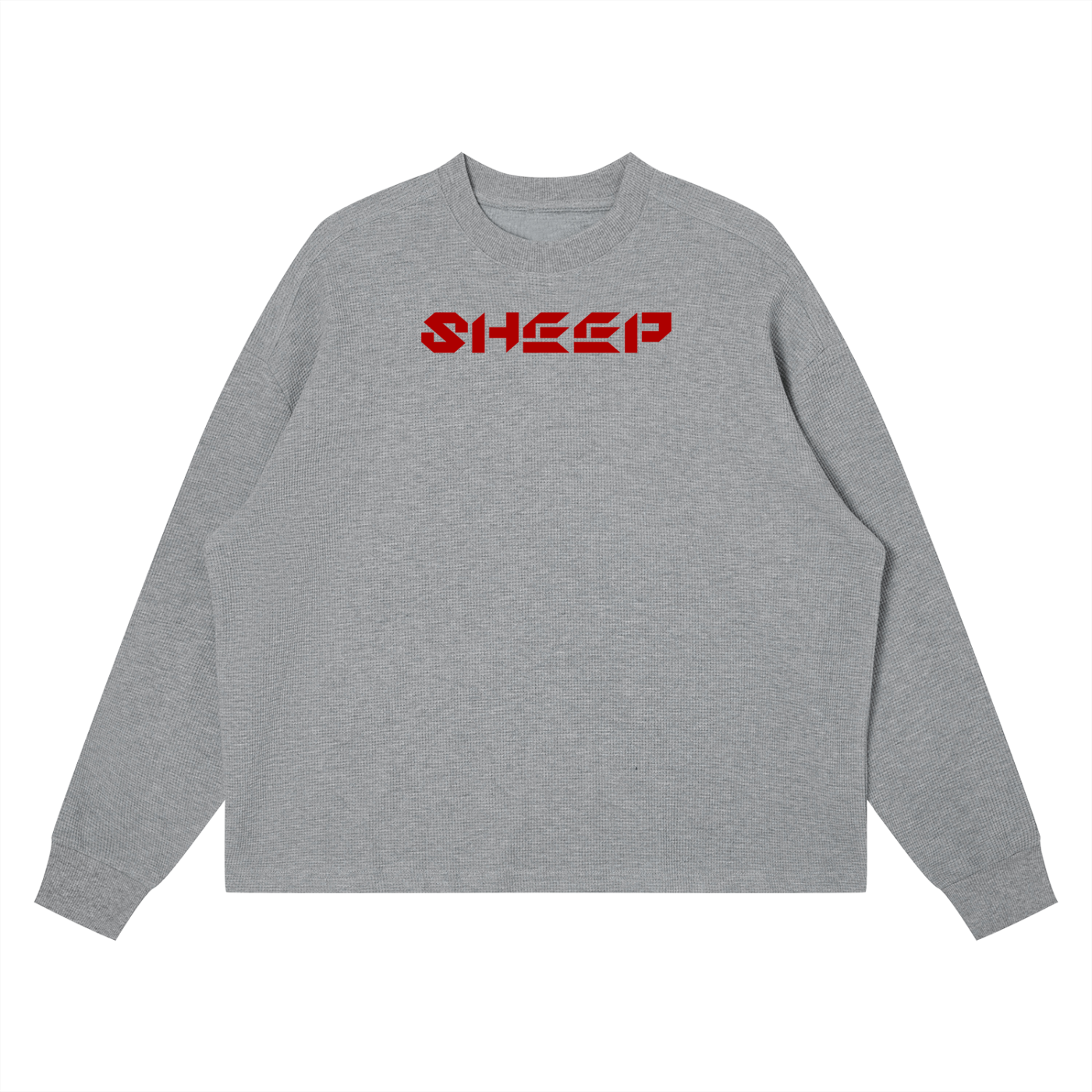 SHEEP- Unisex Waffle Boxy Long Sleeve T-Shirt