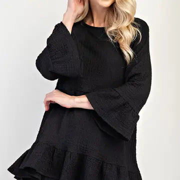 Modest Top and Skirt Set -Textured