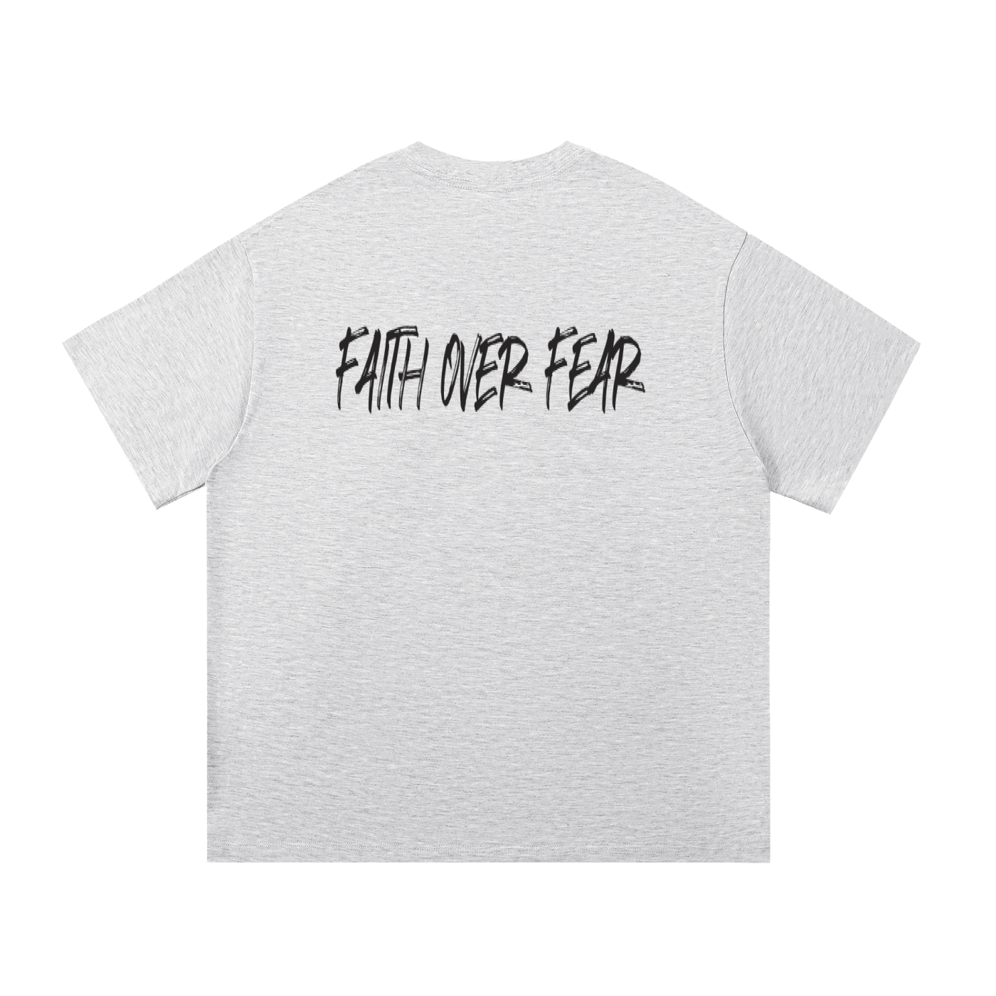 MADASTY-M-FAITH OVER FEAR-Essential Cotton T-Shirt