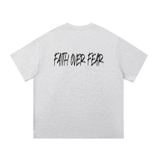 MADASTY-M-FAITH OVER FEAR-Essential Cotton T-Shirt