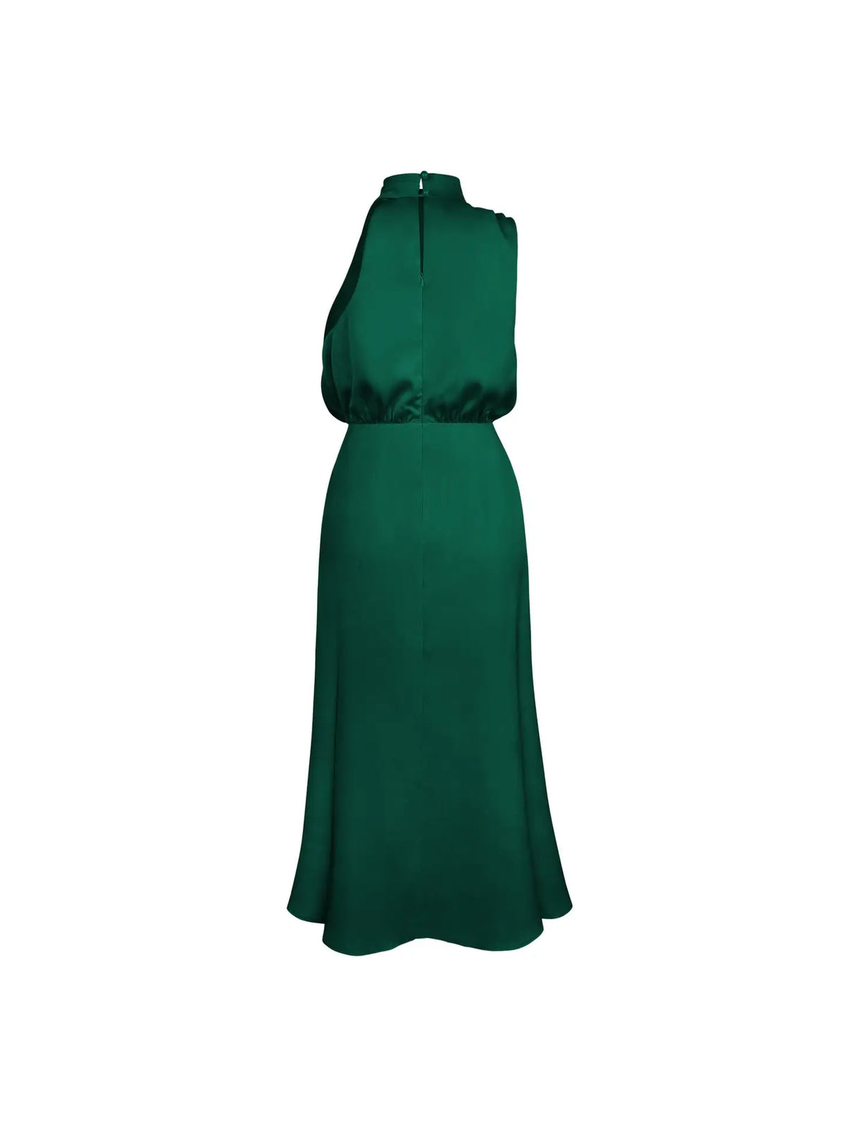 Sleeveless Satin Midi Dress
