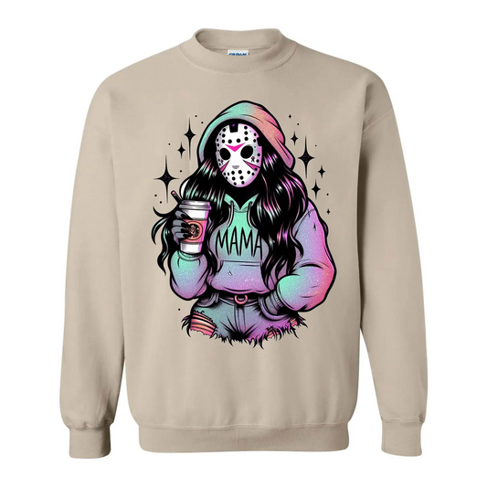 "Spooky Mama" Halloween Sweatshirt - Cool Mama Crewneck & Gift for Mom