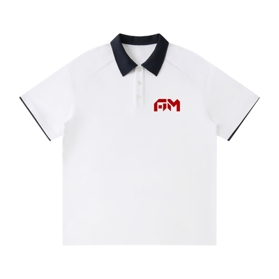 Contrast Collar Raglan Polo Shirt