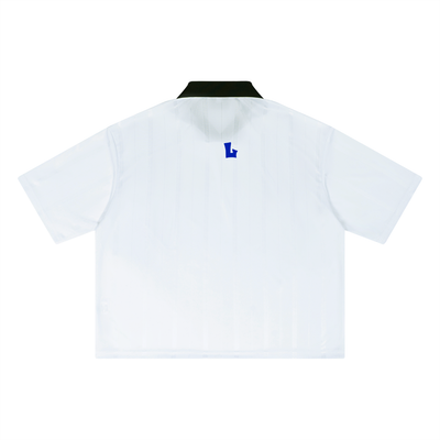 LAVERN -L-Unisex Striped Boxy Soccer Jersey