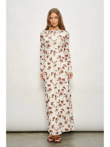 Odele Floral Mesh Maxi Dress