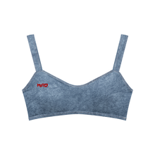 MAD-Women's Faux Denim Sports Bra