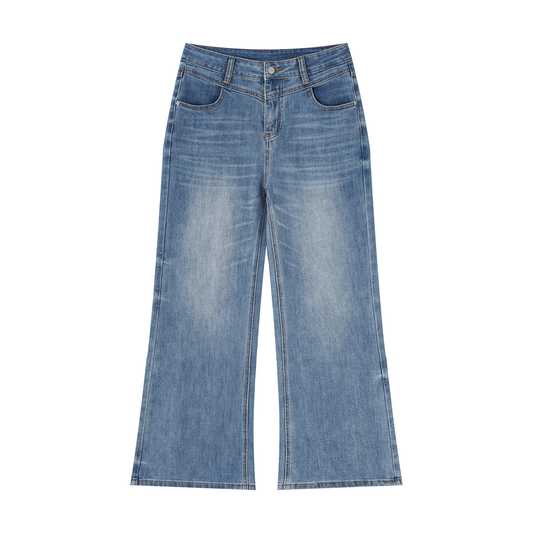 MADA -Women’s Vintage Wash Wide Leg Jeans