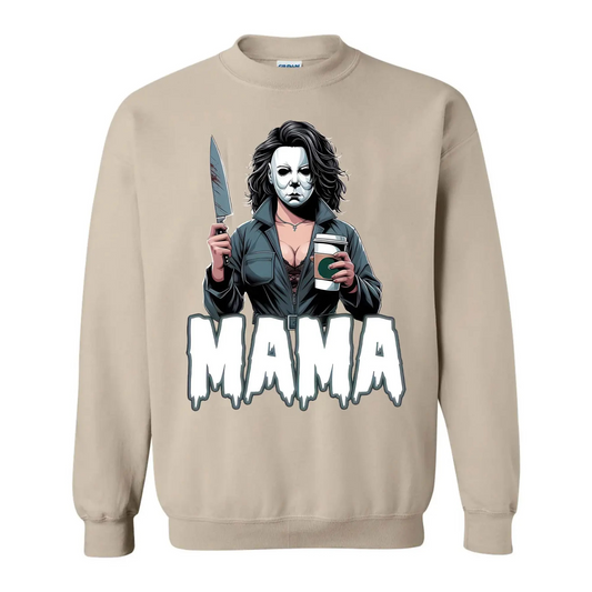 "Spooky Mama" Halloween Sweatshirt - Cool Mama Crewneck & Gift for Mom