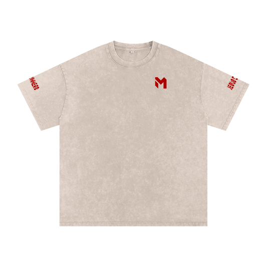 Snow Washed Oversized Cotton T-Shirt