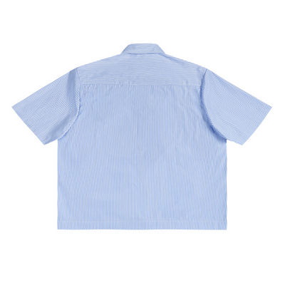 MADASTY-M-Oversized Vertical Stripe Boxy Shirt