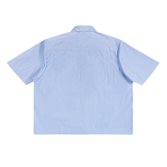 MADASTY-M-Oversized Vertical Stripe Boxy Shirt