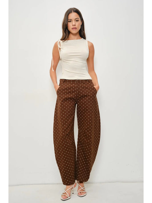 Trivia Polka Dot Barrel Jeans