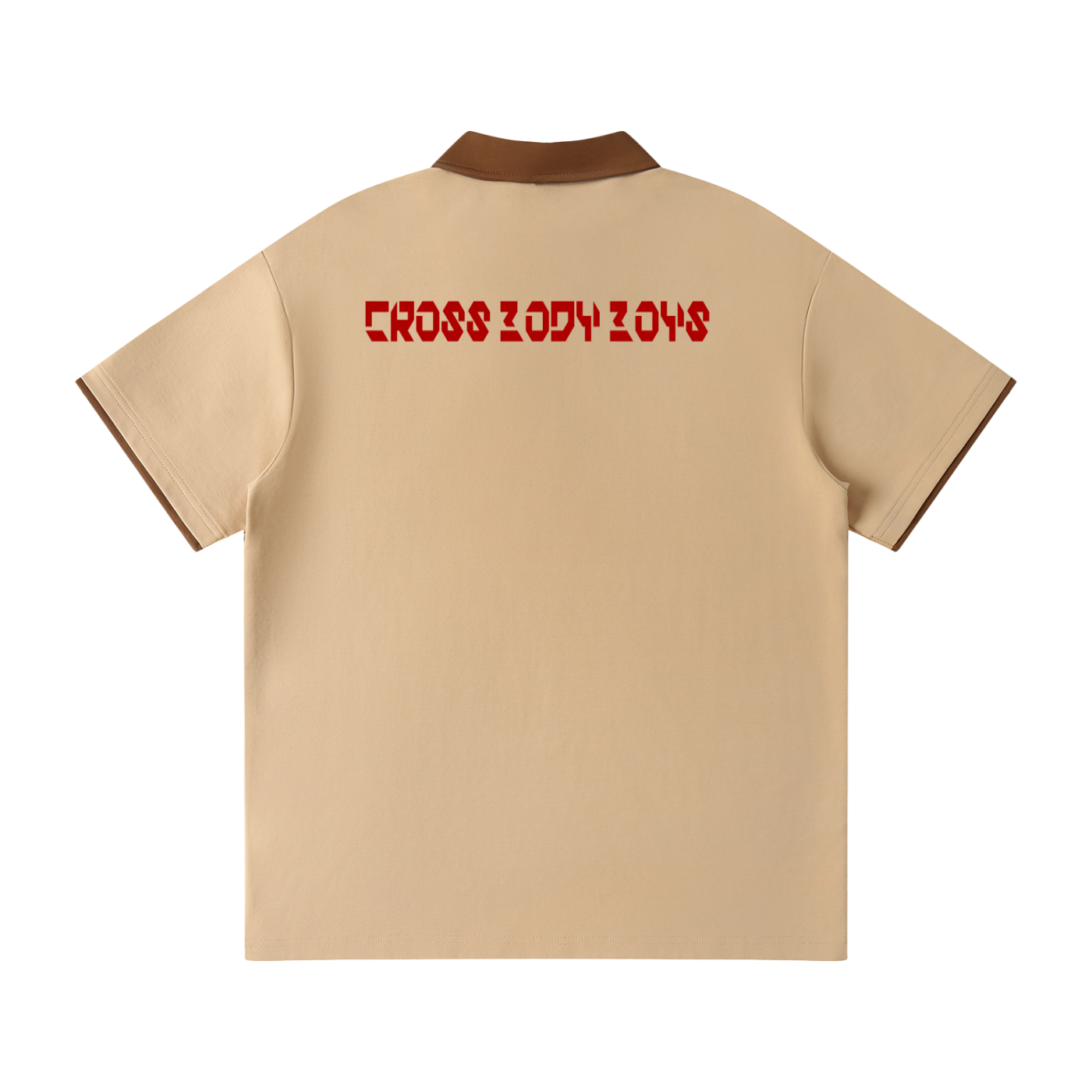 CROSS BODY BOYS-CBB-Contrast Collar Raglan Polo Shirt