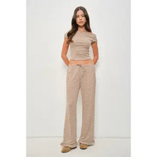 Striped Lounge Pants with Ruffle