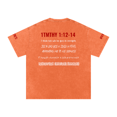 Snow Washed Oversized Cotton T-Shirt