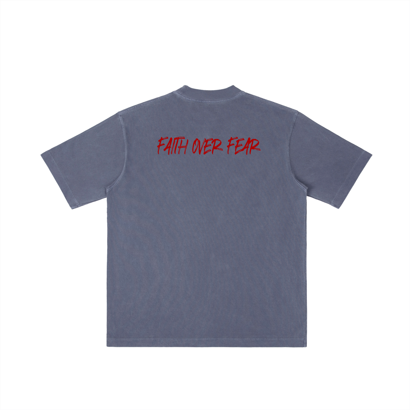 FAITH OVER FEAR-M- Vintage Wash Drop Shoulder T-shirt