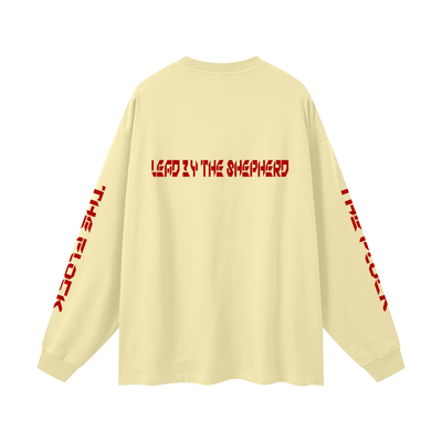 TF-THE FLOCK-LEAD BY THE SHEPHERD Oversized Unisex Long Sleeve T-Shirt