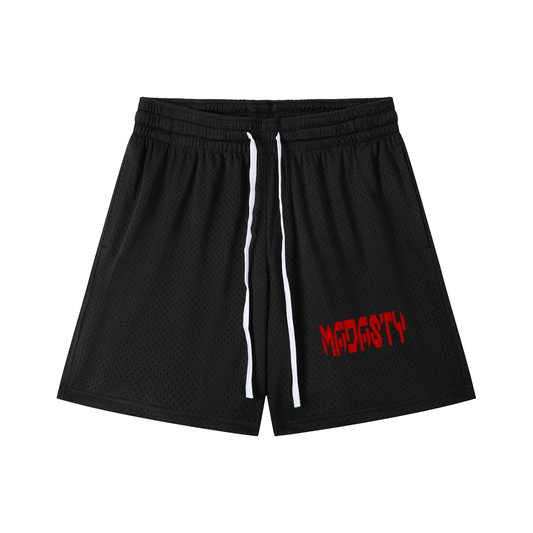 MADASTY-Mesh Drawstring Shorts