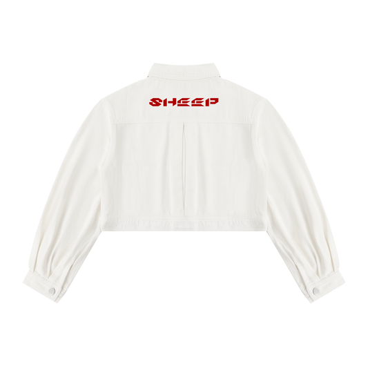 M-SHEEP-Women’s Crop Denim Jacket