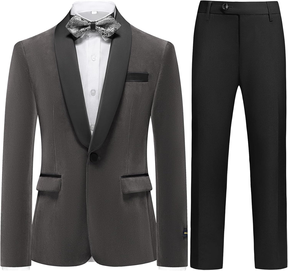 Boys Velvet Suits Slim Fit Tuxedo 2 Piece Kids Blazer Jacket Pants Formal Sizes 4-20 Fashion Ring Bearer Outfit for Wedding