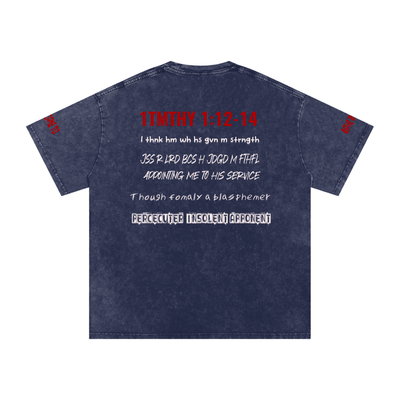 Snow Washed Oversized Cotton T-Shirt