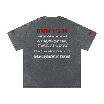 Snow Washed Oversized Cotton T-Shirt