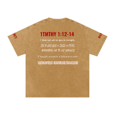 Snow Washed Oversized Cotton T-Shirt